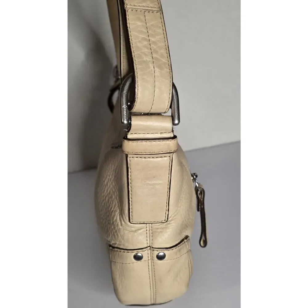 VINTAGE COACH F12321 MADISON TAN PEBBLE LEATHER SHOULDER BAG OLD SCHOOL LOOK Y2K